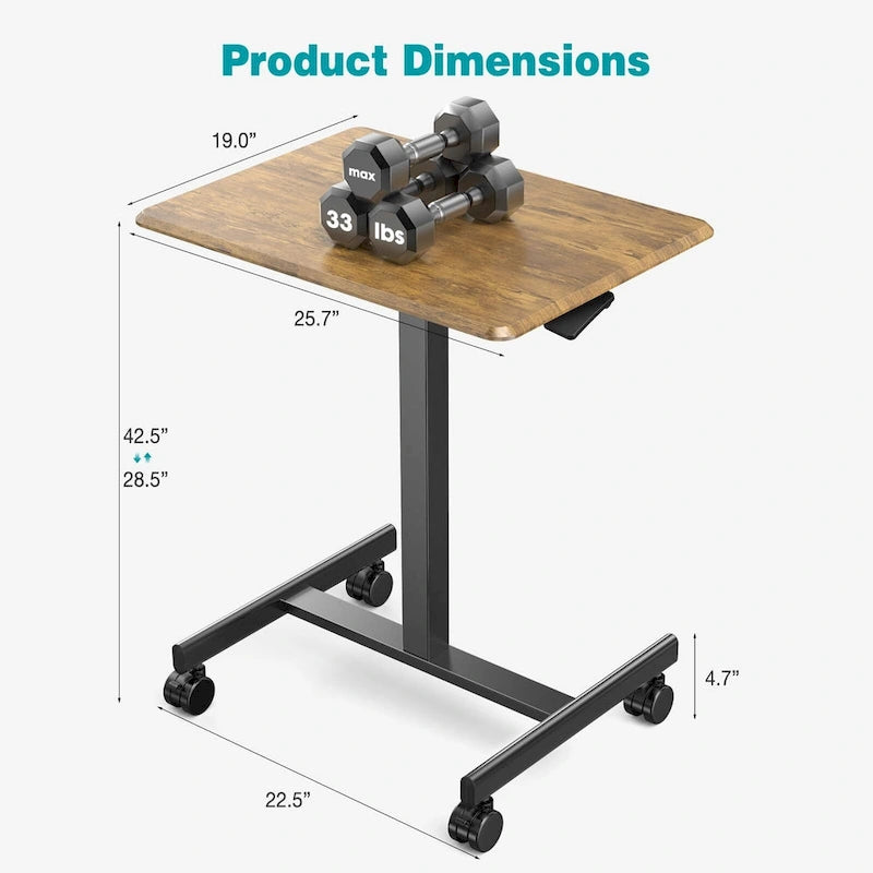 Metal Engineered Wood Table Adjustable