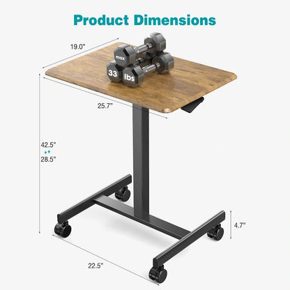 Metal Engineered Wood Table Adjustable