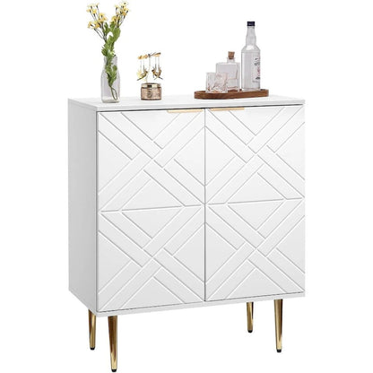 Modern Wood Metal Cabinet with Storage