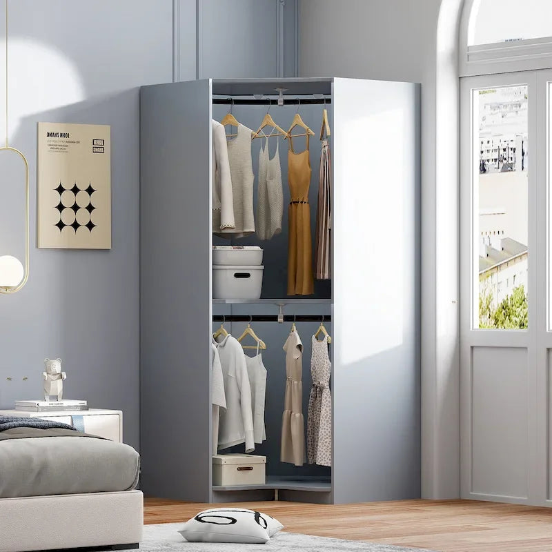 Polygon Corner Wardrobe with 2-Doors