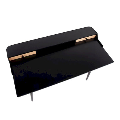 Carson Carrington Creggan Mid-Century Modern Black Metal & Wood Office Desk