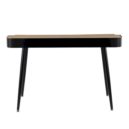 Carson Carrington Creggan Mid-Century Modern Black Metal & Wood Office Desk