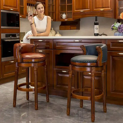 Modern Wood Metal Chair Swivel