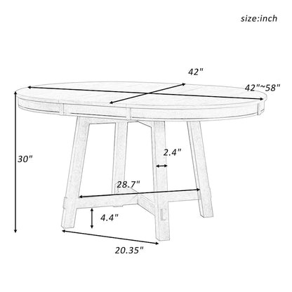 Full Modern Wood Engineered Wood Table Extendable