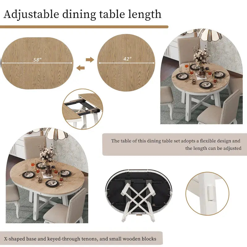 Full Modern Wood Engineered Wood Table Extendable