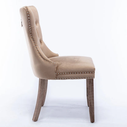 Modern Solid Wood Metal Chair Upholstered