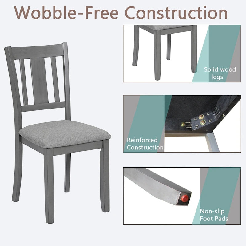 Modern Solid Wood Linen Chair