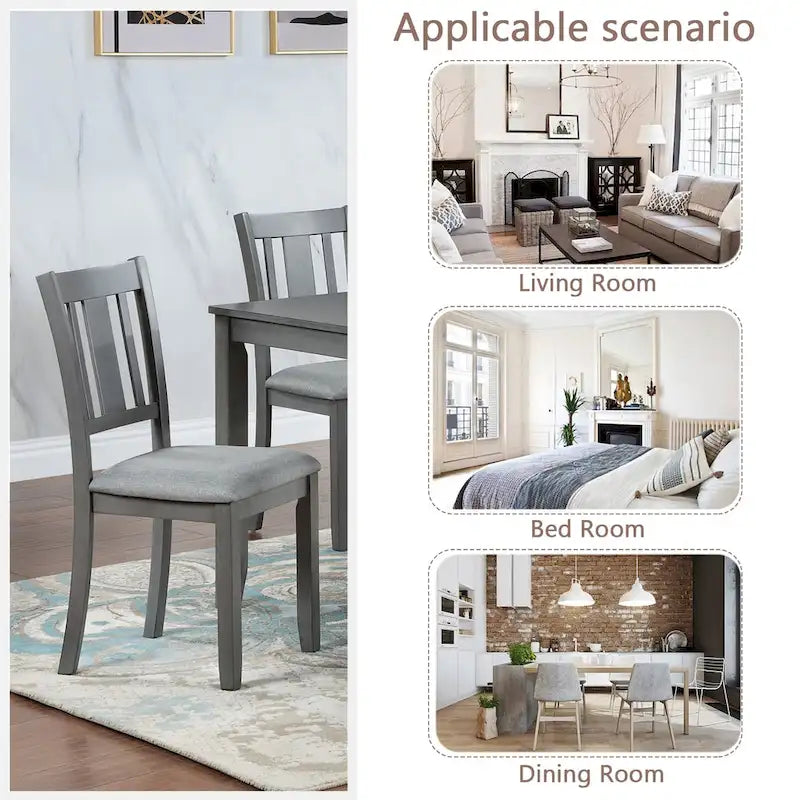 Modern Solid Wood Linen Chair