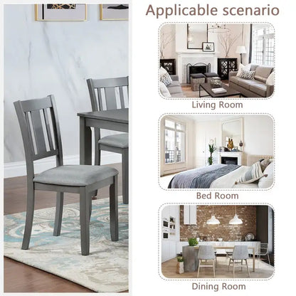 Modern Solid Wood Linen Chair