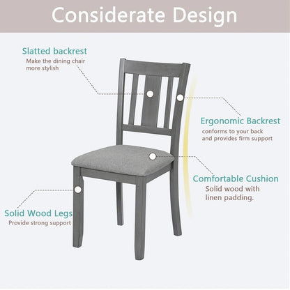 Modern Solid Wood Linen Chair