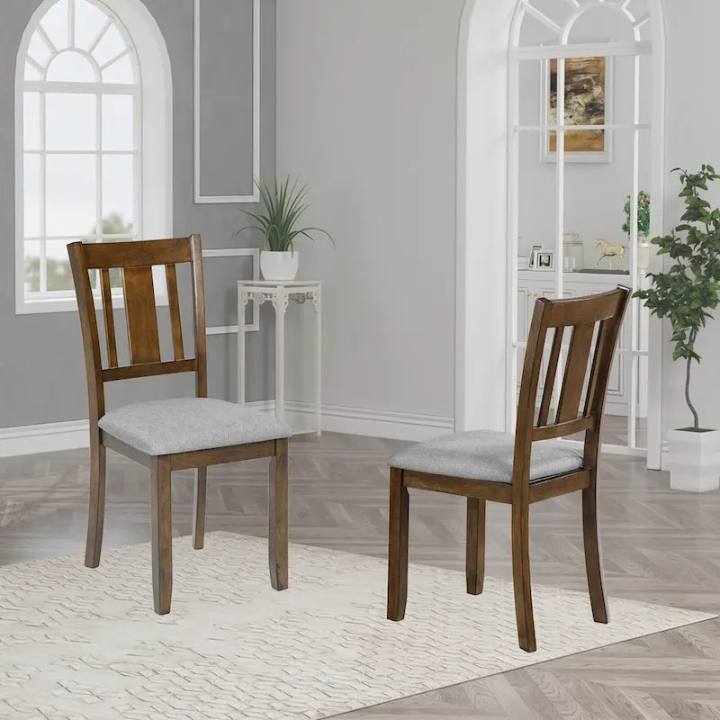 Modern Solid Wood Linen Chair