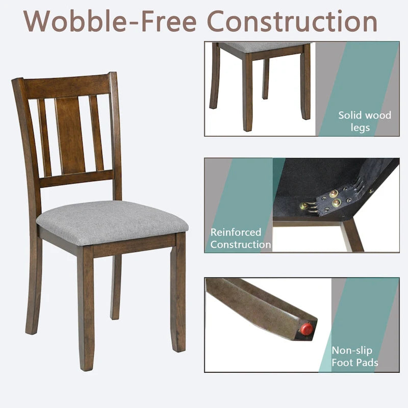 Modern Solid Wood Linen Chair