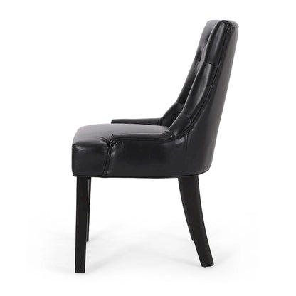 25.00 Inch Contemporary Wood Fabric Chair Upholstered