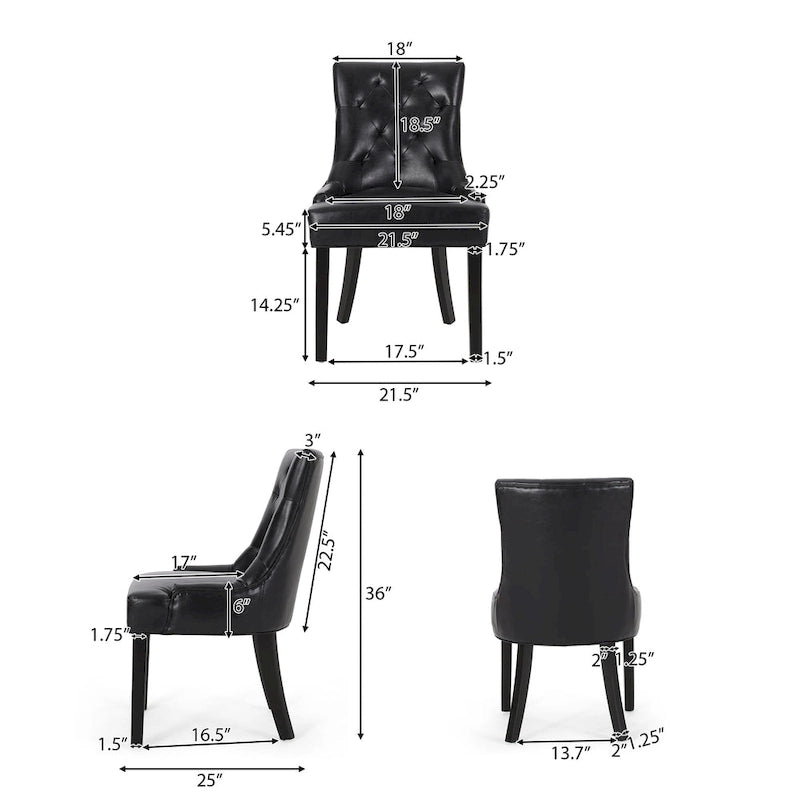 25.00 Inch Contemporary Wood Fabric Chair Upholstered