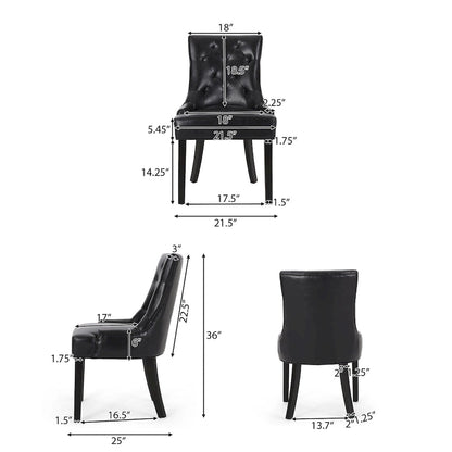 25.00 Inch Contemporary Wood Fabric Chair Upholstered