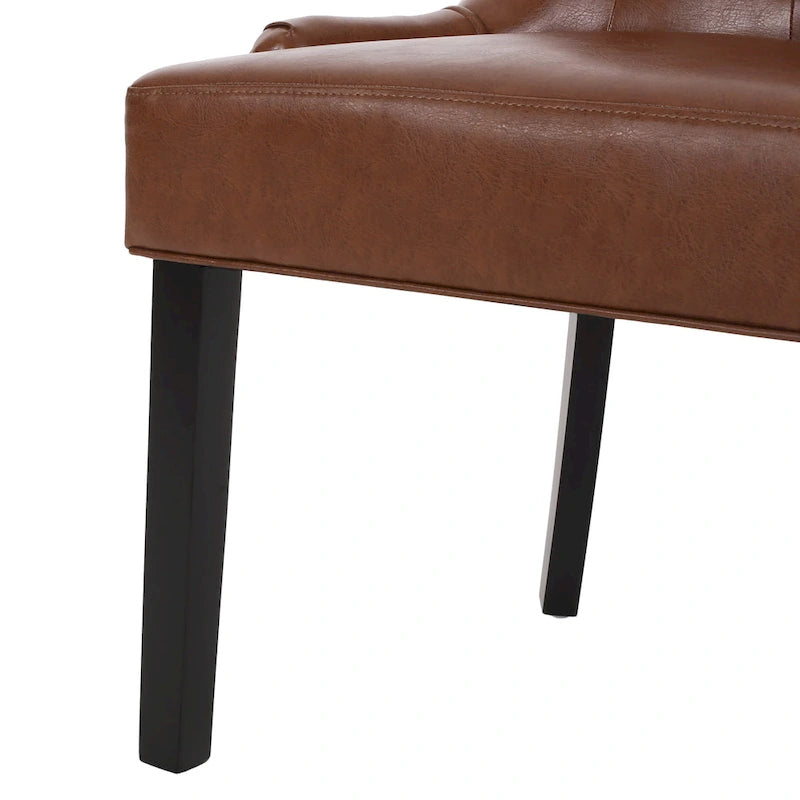 25.00 Inch Contemporary Wood Fabric Chair Upholstered