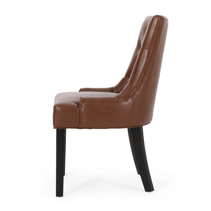 25.00 Inch Contemporary Wood Fabric Chair Upholstered