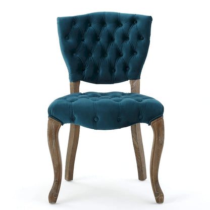 33.5 Inch Traditional Wood Metal Chair Tufted