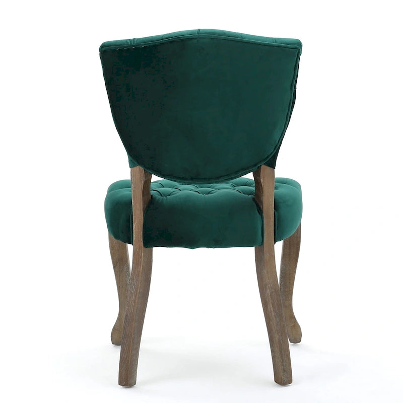 33.5 Inch Traditional Wood Metal Chair Tufted