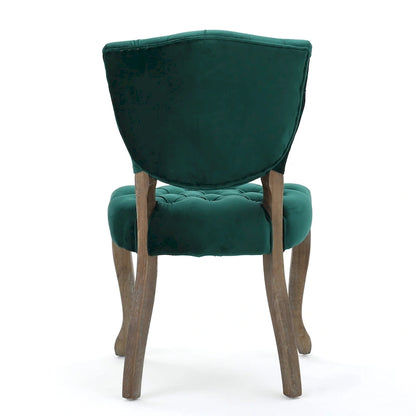 33.5 Inch Traditional Wood Metal Chair Tufted