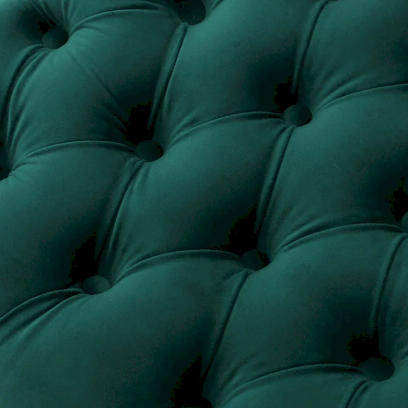 33.5 Inch Traditional Wood Metal Chair Tufted