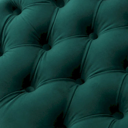 33.5 Inch Traditional Wood Metal Chair Tufted