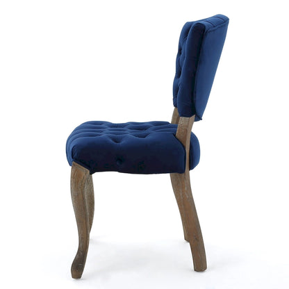 33.5 Inch Traditional Wood Metal Chair Tufted