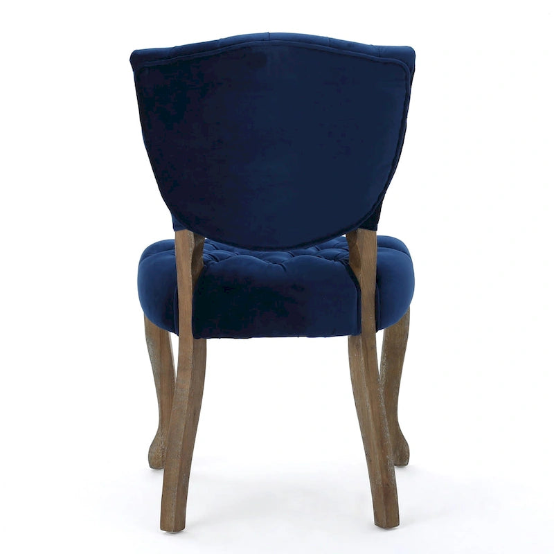 33.5 Inch Traditional Wood Metal Chair Tufted