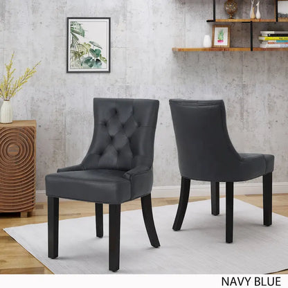 36 Inch Traditional Wood Fabric Chair Tufted