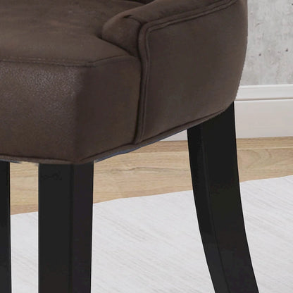 36 Inch Traditional Wood Fabric Chair Tufted