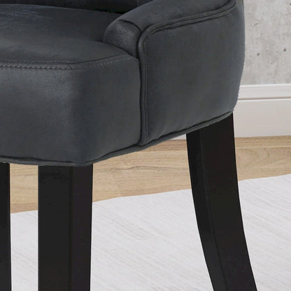 36 Inch Traditional Wood Fabric Chair Tufted