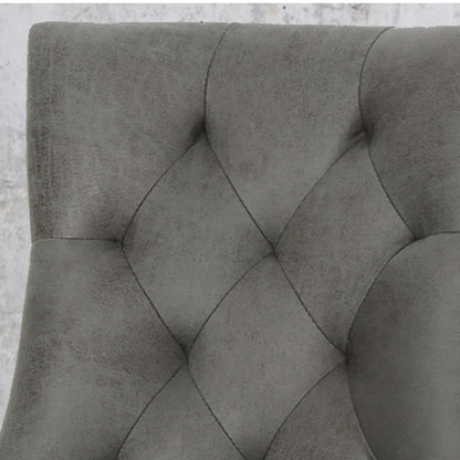 36 Inch Traditional Wood Fabric Chair Tufted