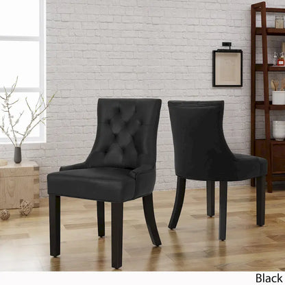 36 Inch Traditional Wood Fabric Chair Tufted