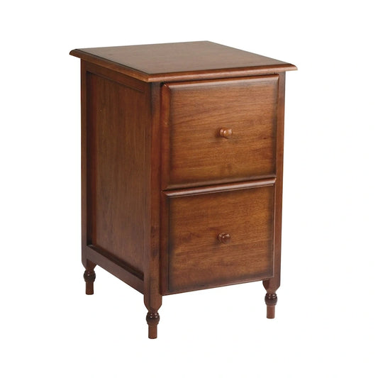 OS Home and Office Furniture Model Knob Hill File Cabinet in Antique Cherry Finish