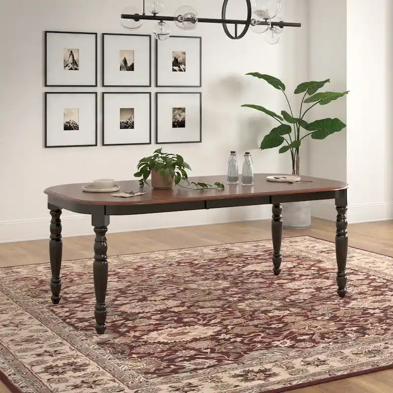 48 Inch Farmhouse Wood Engineered Wood Table Extendable