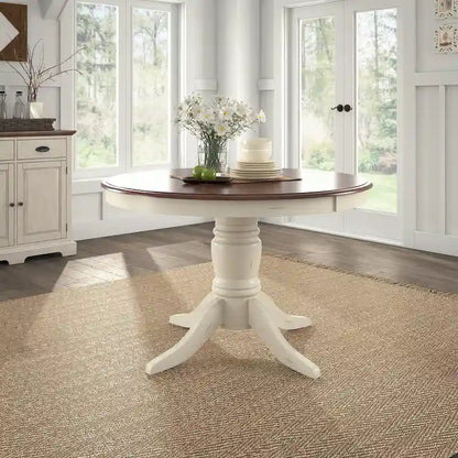 48 Inch Farmhouse Wood Engineered Wood Table Extendable