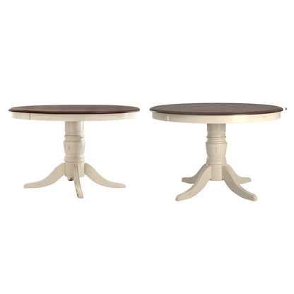 48 Inch Farmhouse Wood Engineered Wood Table Extendable