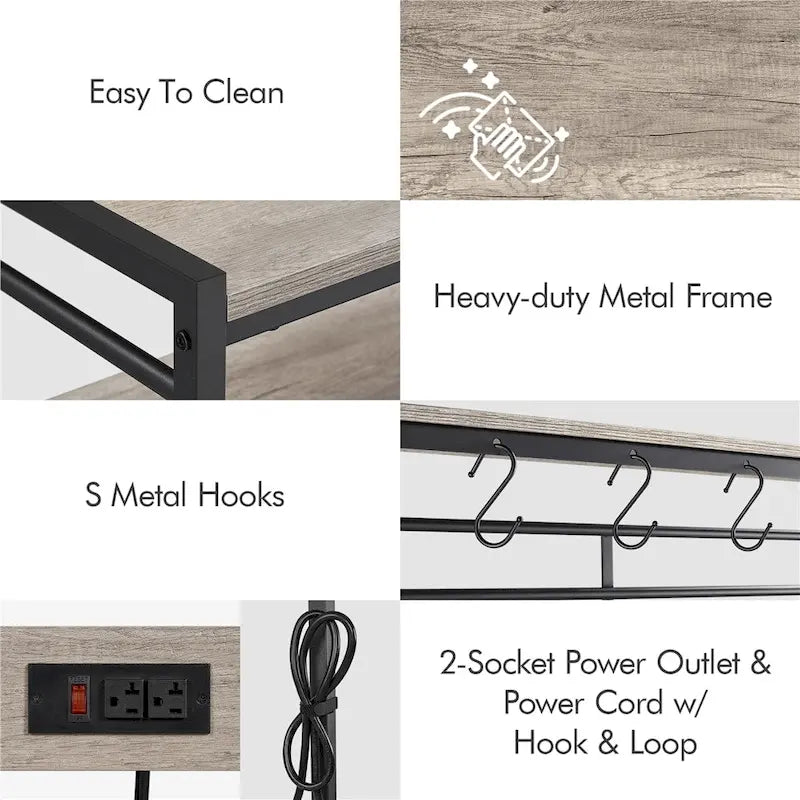 Rustic Metal Organizer Adjustable