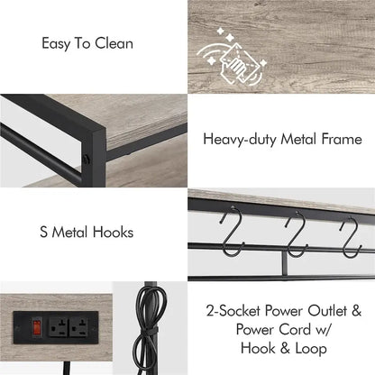 Rustic Metal Organizer Adjustable