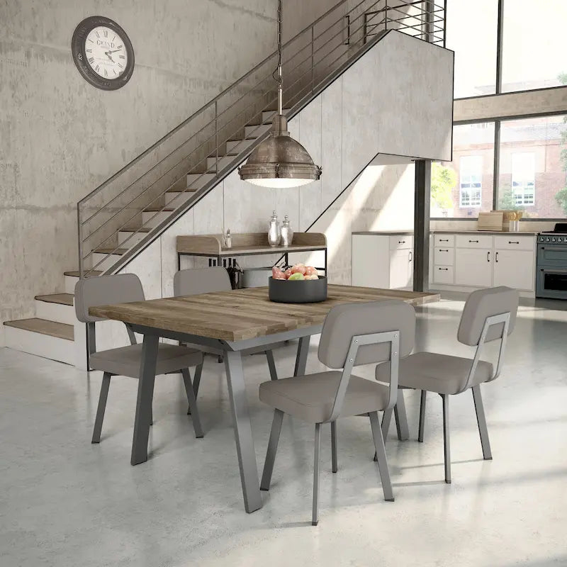 18 Inch Industrial Metal Fabric Chair Upholstered