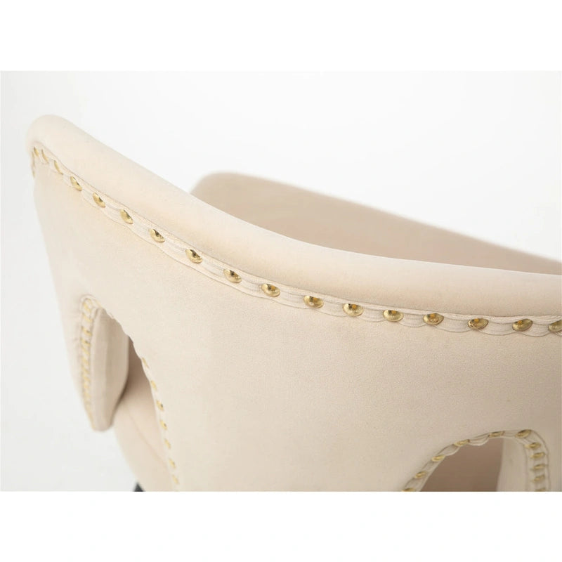 33 Inch Modern Wood Velvet Chair Swivel