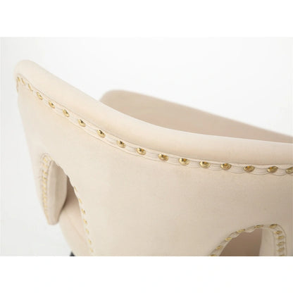 33 Inch Modern Wood Velvet Chair Swivel