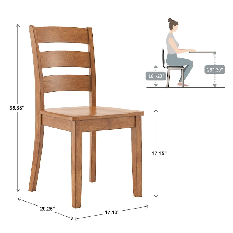 26.6 Inch Modern Wood Engineered Wood Dining Set