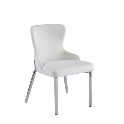 Contemporary Metal Fabric Chair Upholstered
