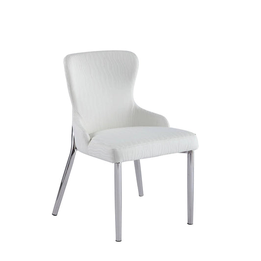 Contemporary Metal Fabric Chair Upholstered