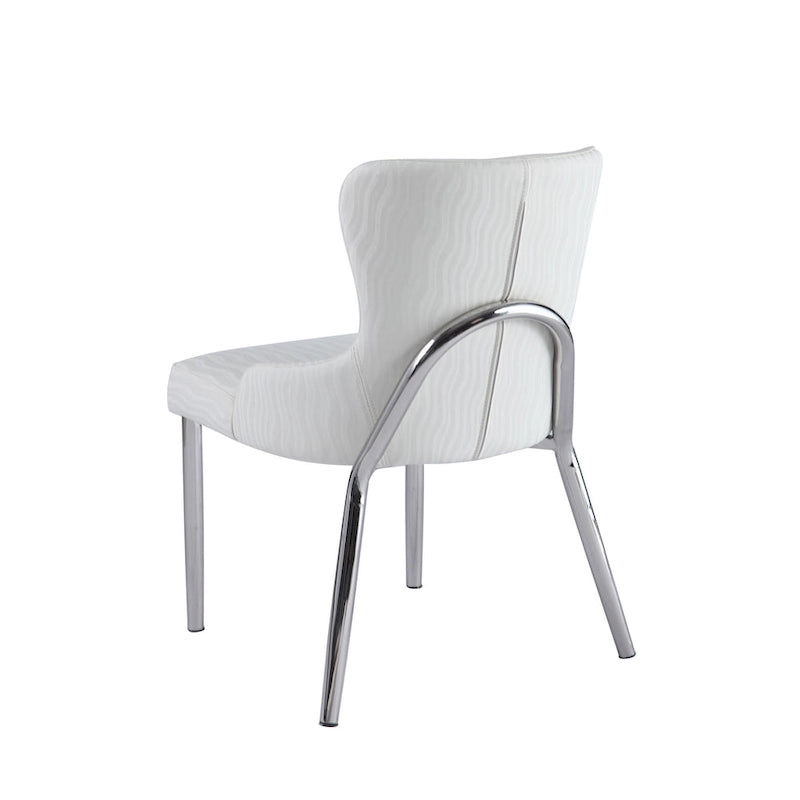 Contemporary Metal Fabric Chair Upholstered