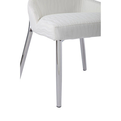 Contemporary Metal Fabric Chair Upholstered