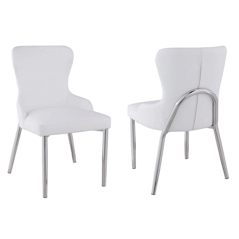 Contemporary Metal Fabric Chair Upholstered