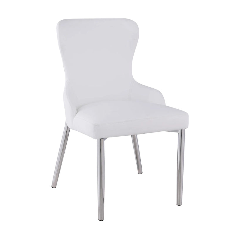 Contemporary Metal Fabric Chair Upholstered