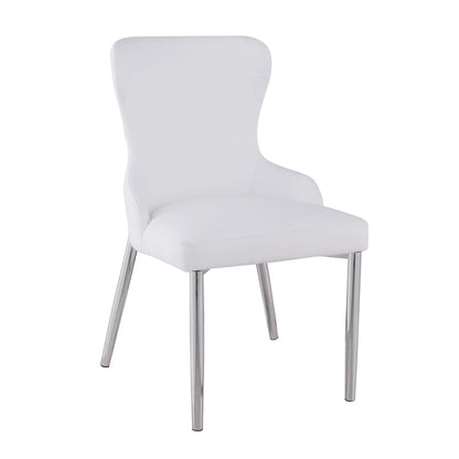 Contemporary Metal Fabric Chair Upholstered